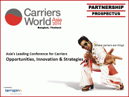 Download Carriers World Asia 2014 Brochure