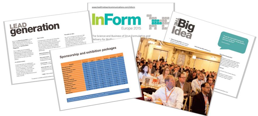 InForm Europe 2015 sponsorship brochure