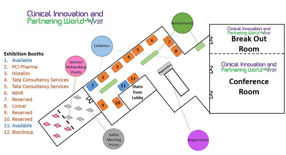 Clinical Innovation & Partnering 2017 floor plan