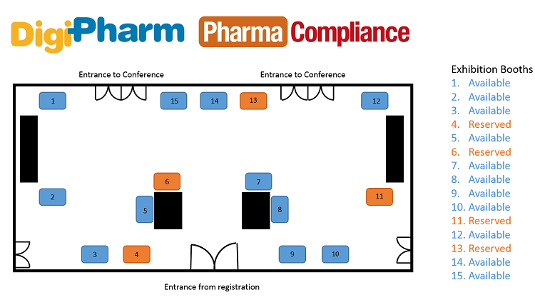 Pharma Compliance 2016 floor plan