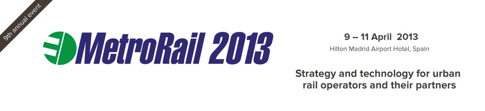 Becoming a more efficient, customer-centric and sustainable metro - MetroRail 2013
